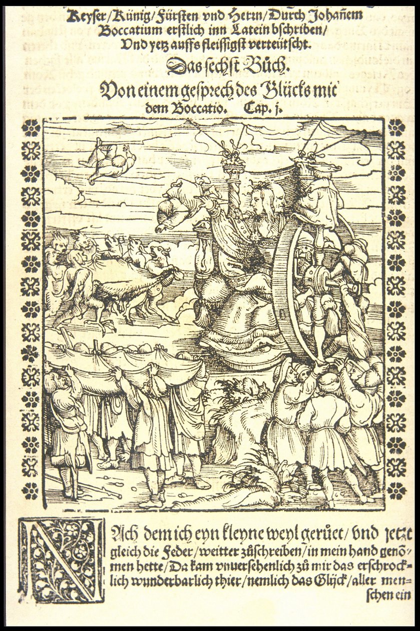 Das Rad des Schicksals, ca. 1545 von Hans Burgkmair the Elder
