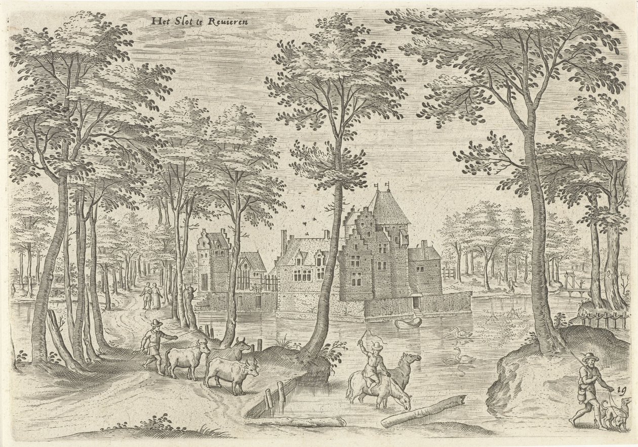 Ansicht des Schlosses von Rivieren von Hans Collaert (I)
