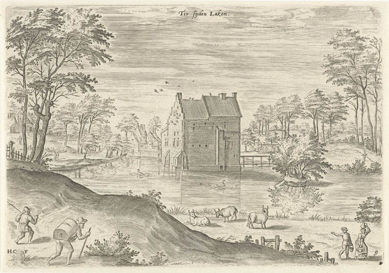 Ansicht von Schloss Coensborg in Laken von Hans Collaert (I)