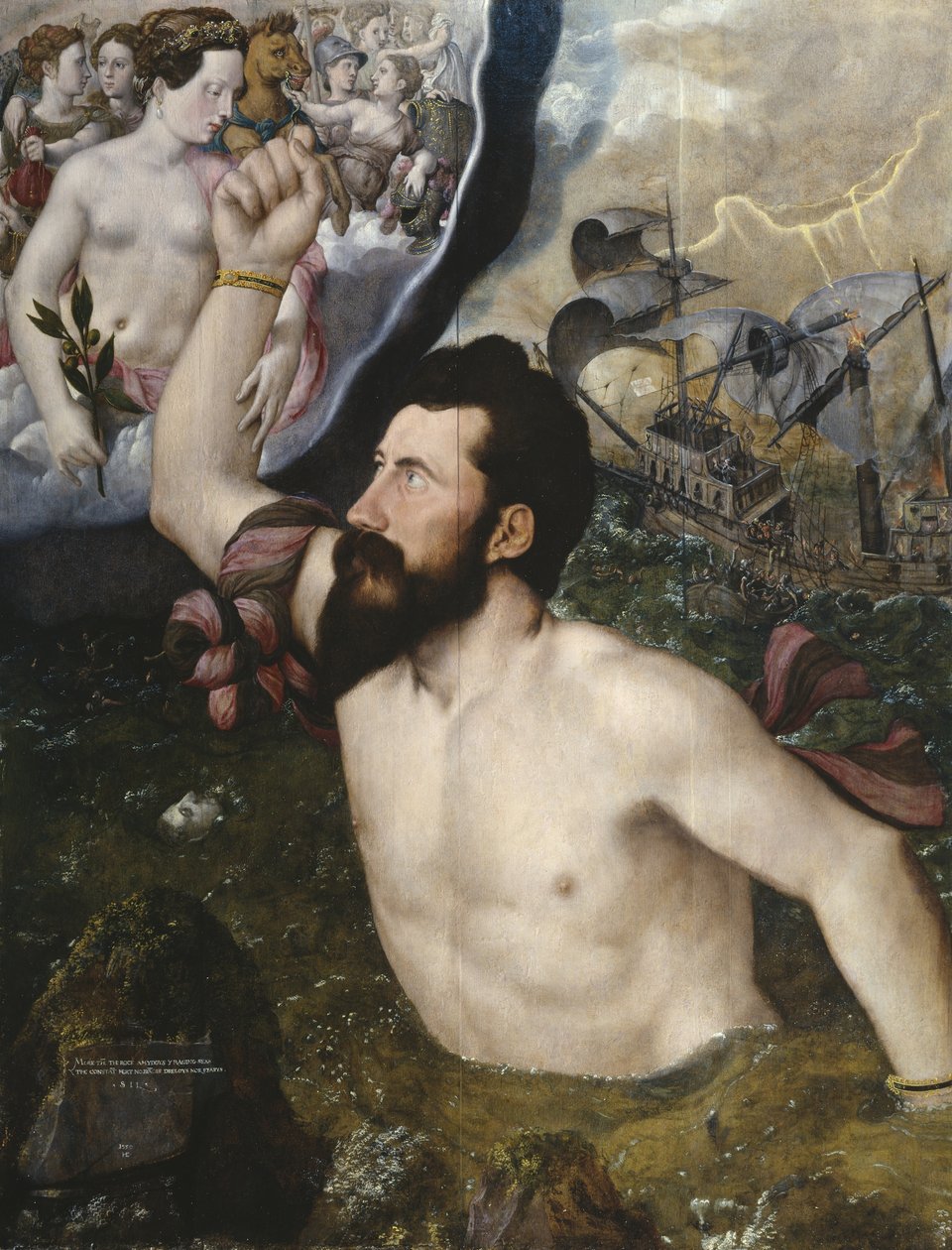 Allegorisches Porträt von Sir John Luttrell, 1550 von Hans Eworth or Ewoutsz