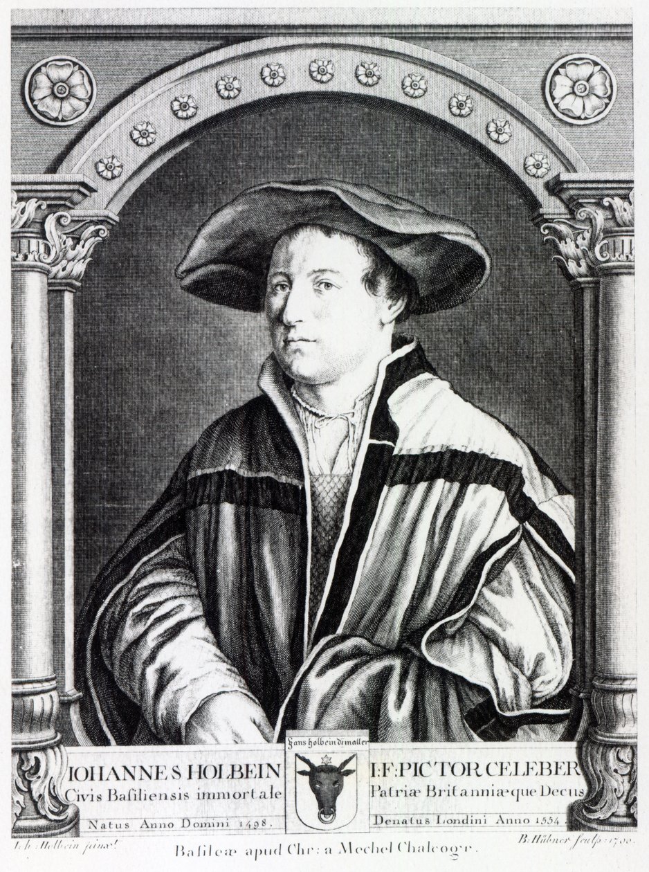 Hans Holbein der Jüngere, graviert von Bartholomaus Huebner, 1790 von Hans Holbein der Jüngere