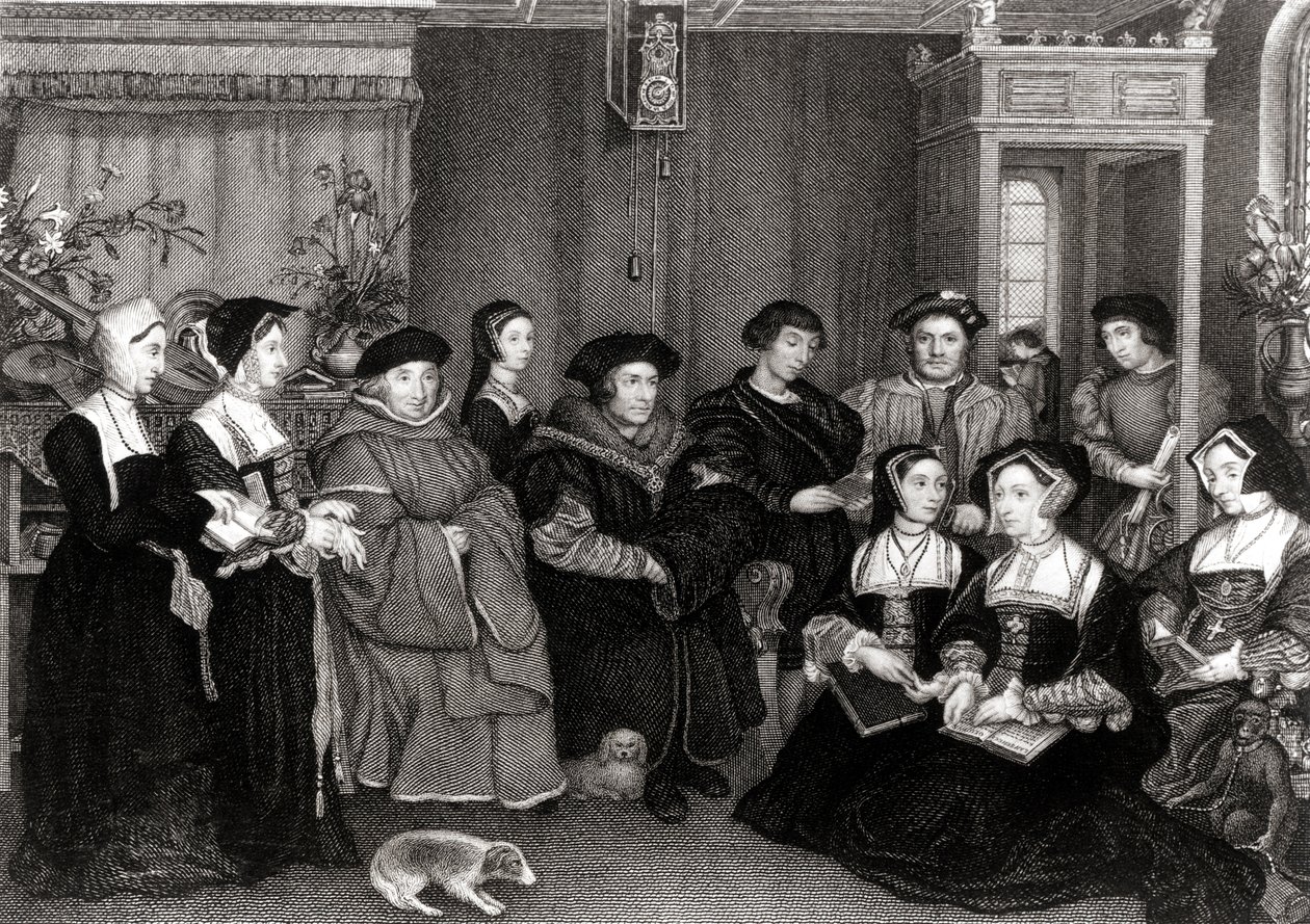 Die Familie von Thomas More (1478-1535), Kanzler von England von Hans Holbein der Jüngere