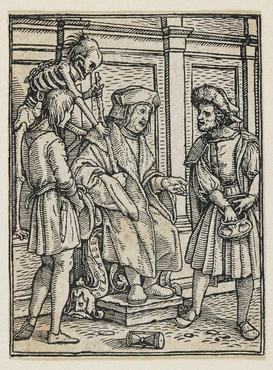 Der Richter aus dem Totentanz (Lyon), 1538 von Hans Holbein der Jüngere