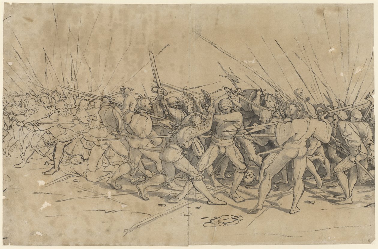 Kampfszene, ca. 1524 von Hans Holbein the Younger