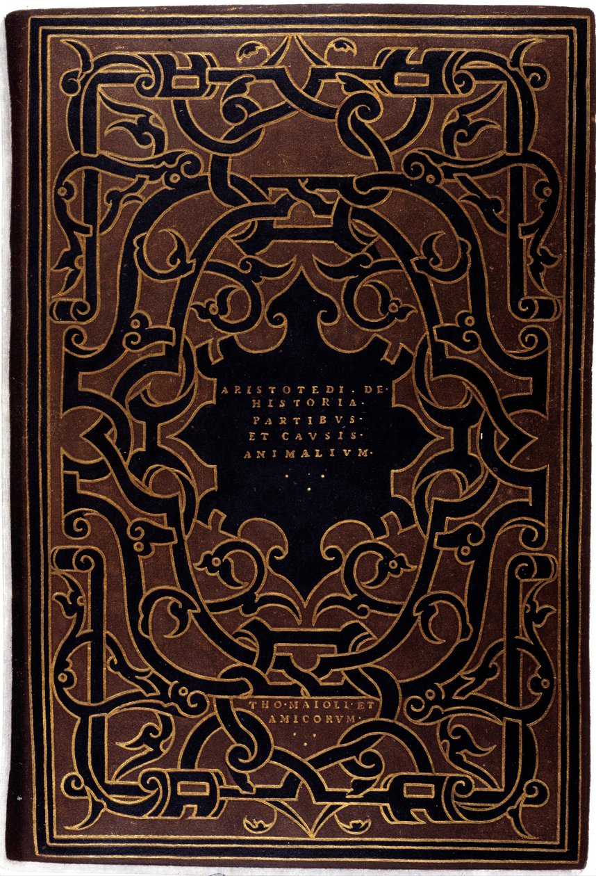 Einband der Sammlung „Aristotelis et Theophrasti historias“ von Hans Holbein der Jüngere