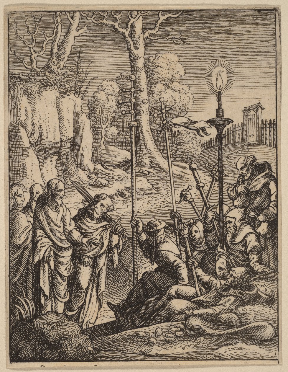 Jesus konfrontiert seine Widersacher von Hans Holbein the Younger