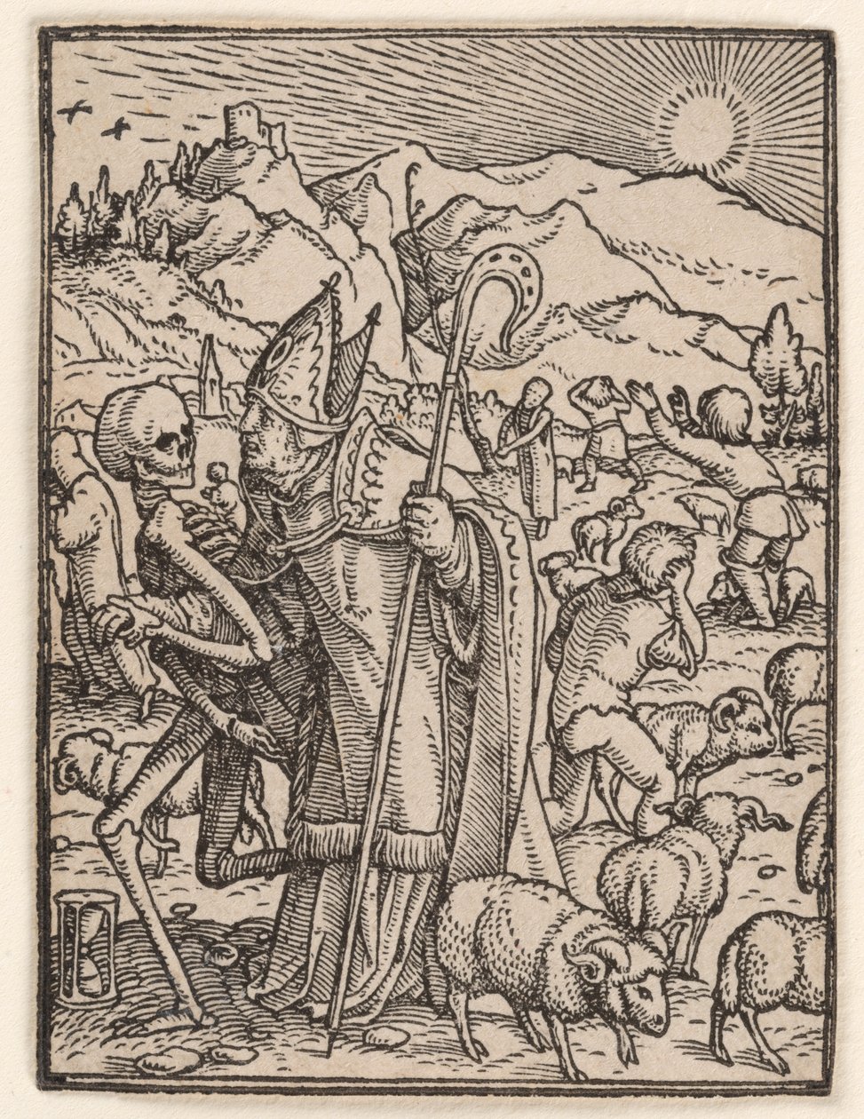 Der Bischof, aus "Der Totentanz" von Hans Holbein the Younger