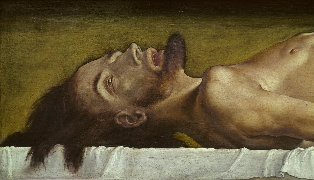 Der Leichnam Christi (Detail) von Hans Holbein der Jüngere