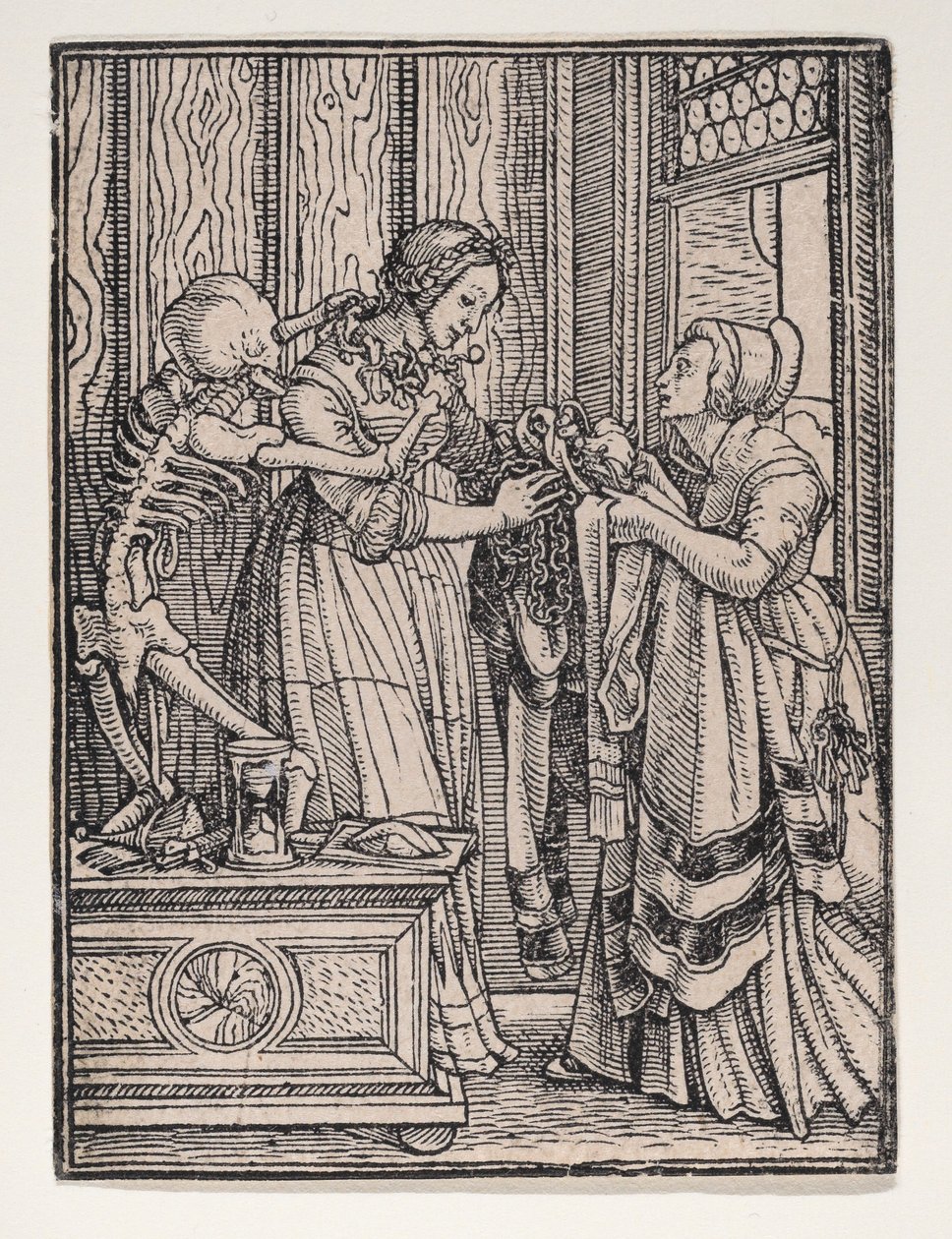 Die Gräfin, aus Der Totentanz, ca. 1526, veröffentlicht 1538 von Hans Lützelburger