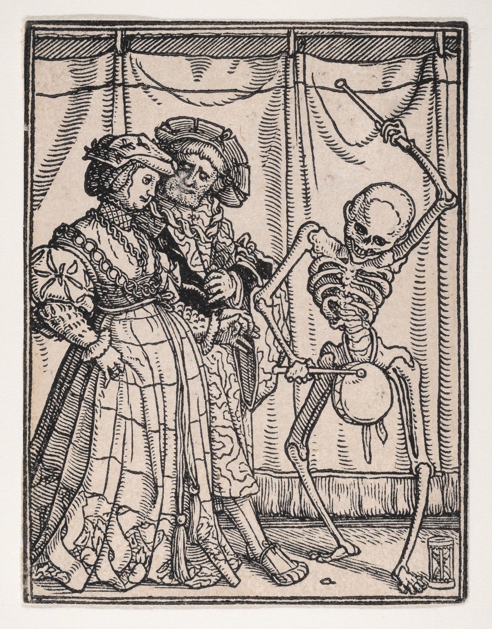 Die Edelfrau, aus Der Totentanz, ca. 1526, veröffentlicht 1538 von Hans Lützelburger