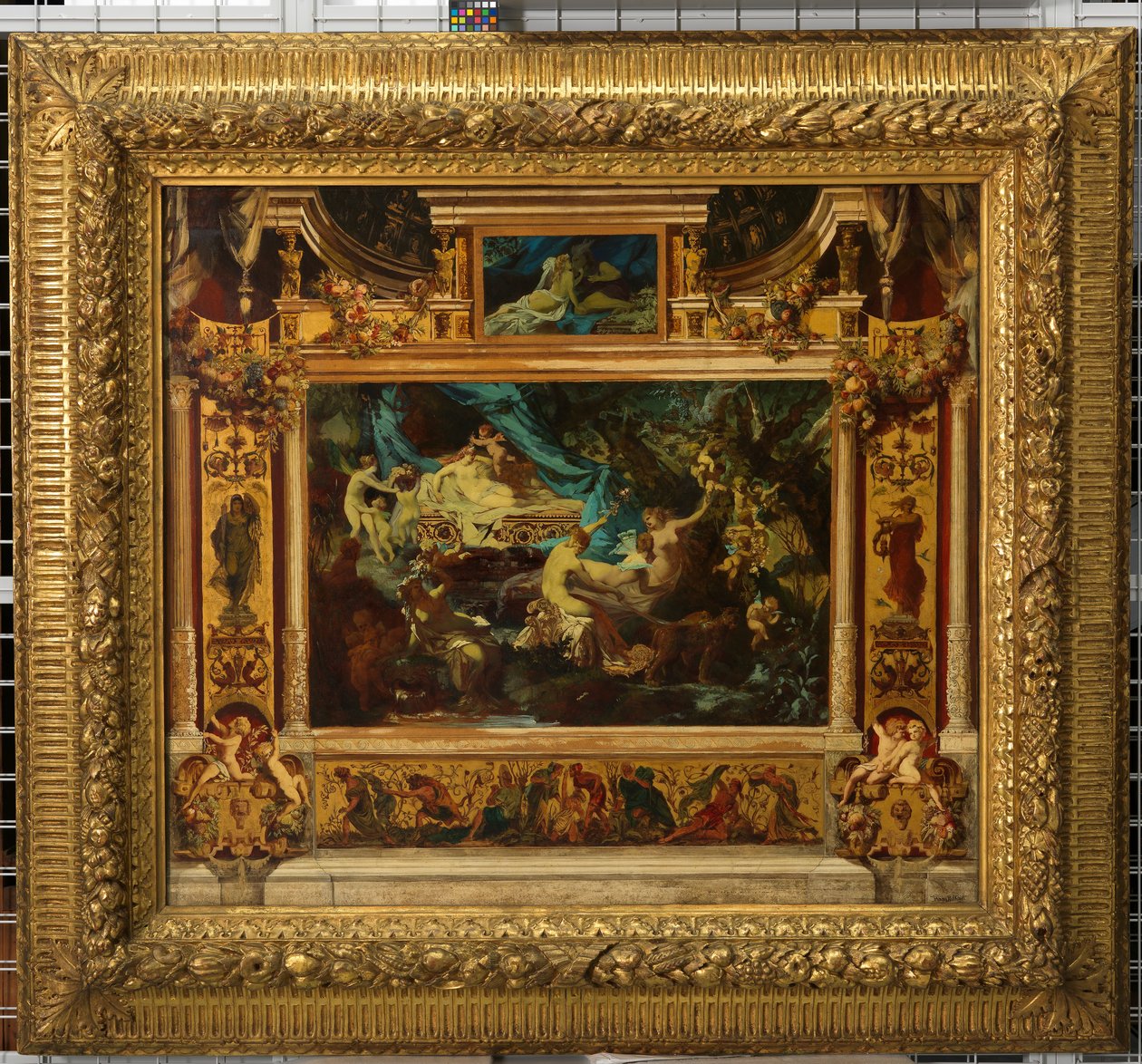 Entwurf zum Vorhang des Stadttheaters (Sommernachtstraum) von Hans Makart