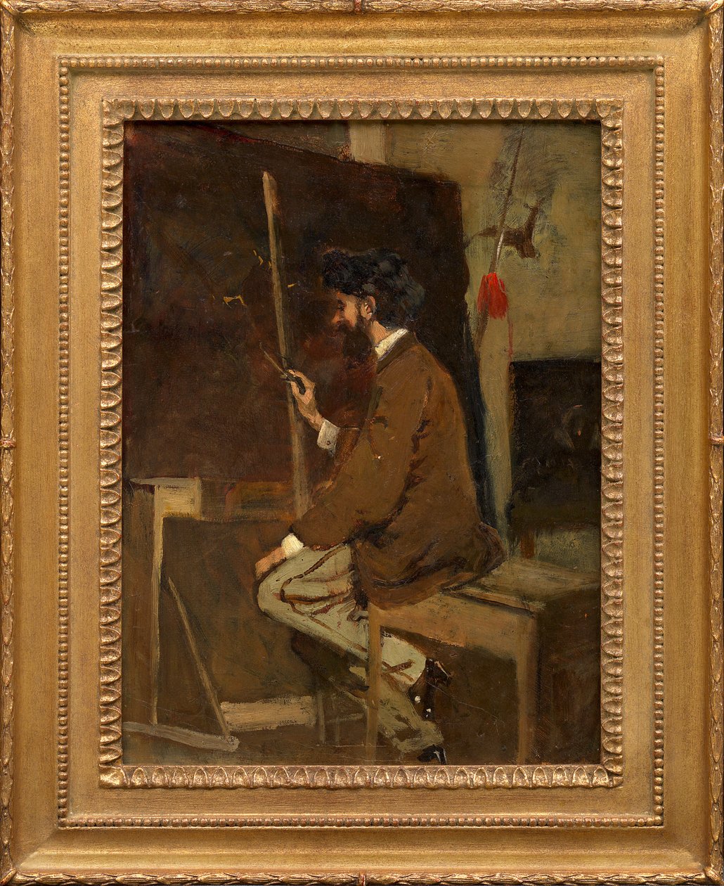Selbstbildnis Hans Makart vor Staffelei von Hans Makart