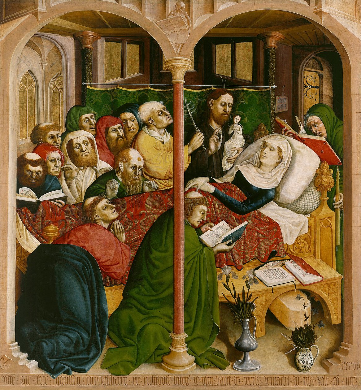 Der Tod von Maria. Die Flügel des Wurzacher Altars, 1437 von Hans Multscher
