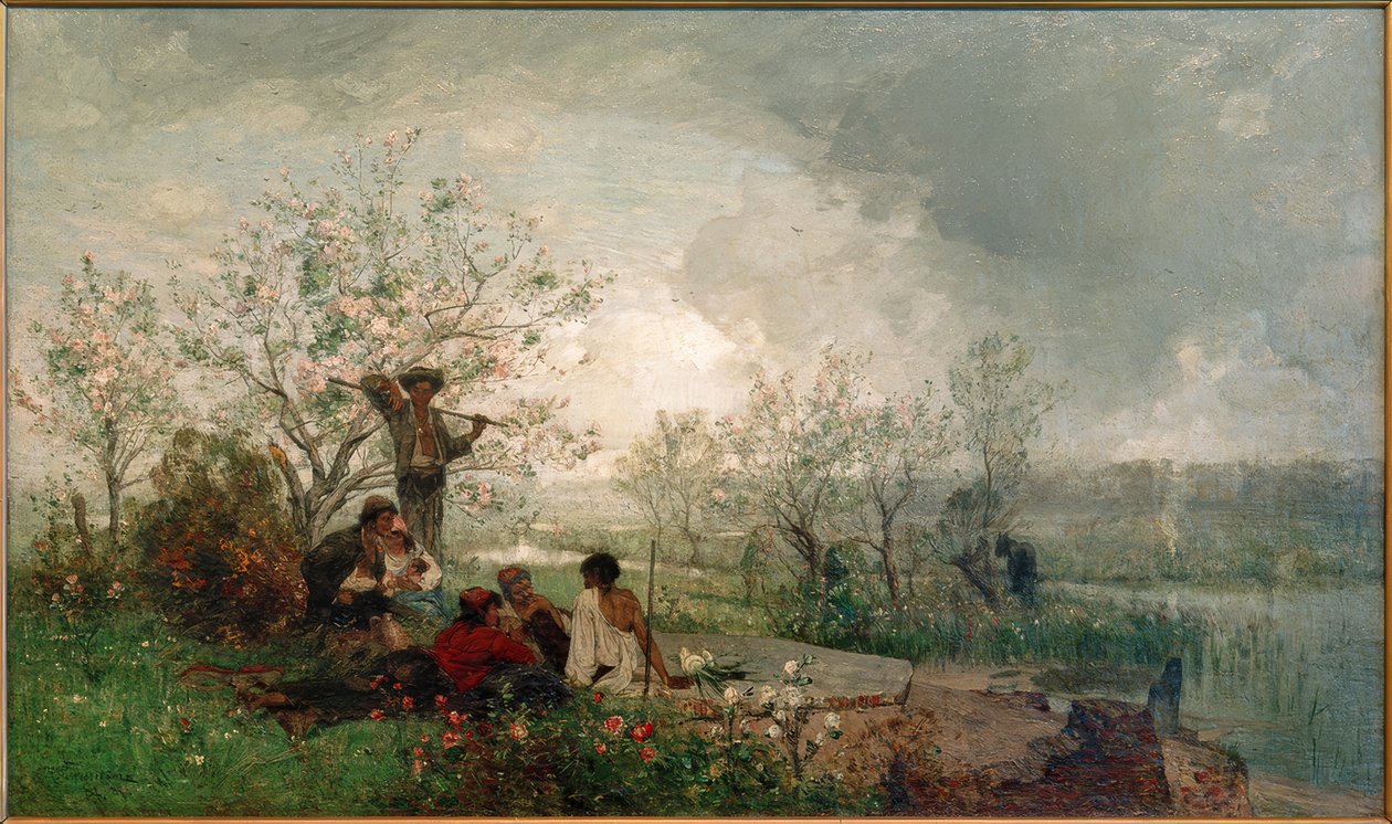 H.P.Feddersen, Zigeunerlager an der Weichsel von Hans Peter Feddersen der Jüngere