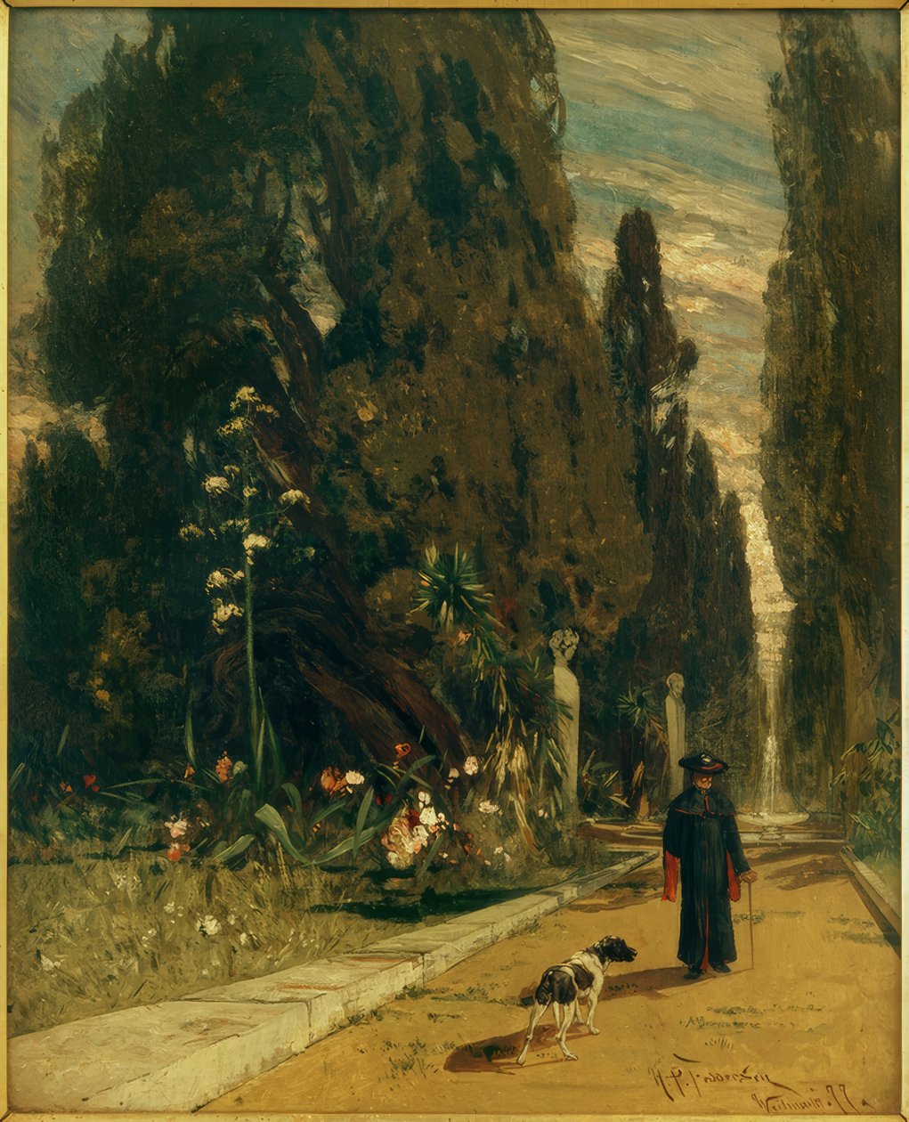 Im Park der Villa d’Este (Tivoli) von Hans Peter Feddersen der Jüngere