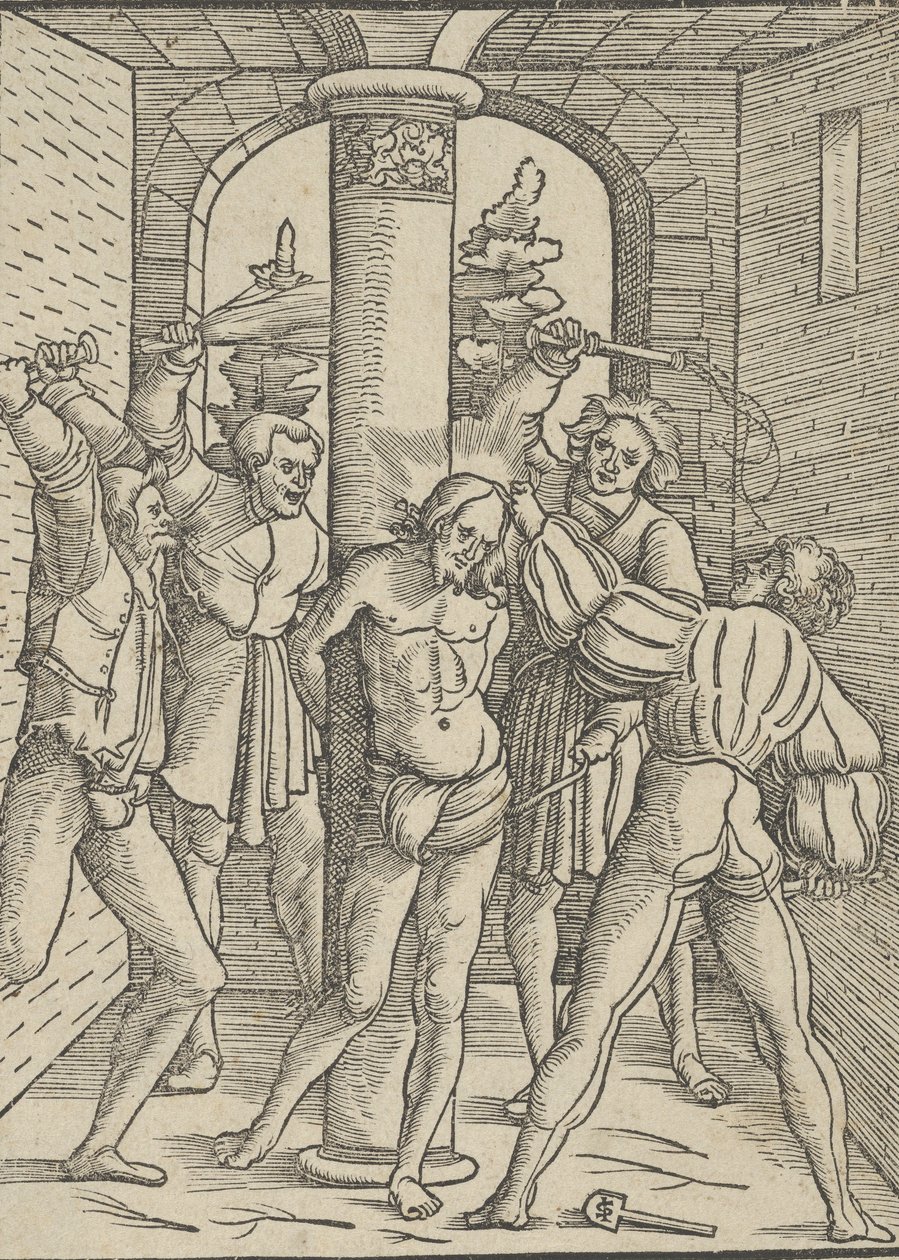 Christus Gegeißelt, aus Die Lehre, das Leben und das Leiden Jesu Christi, 1537 von Hans Schäufelein the Elder