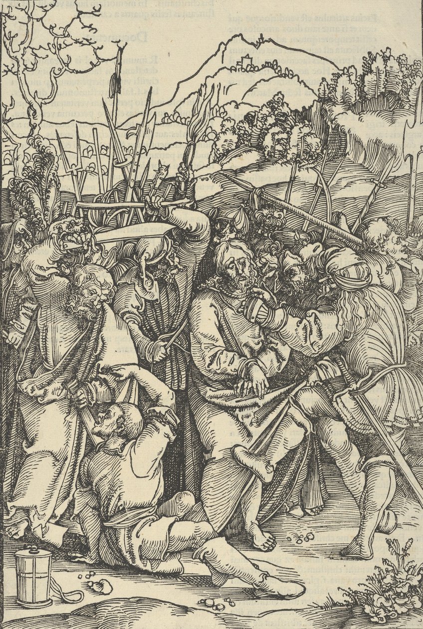 Die Verhaftung Christi, aus Speculum passionis domini nostri Ihesu Christi von Hans Schäufelein the Elder