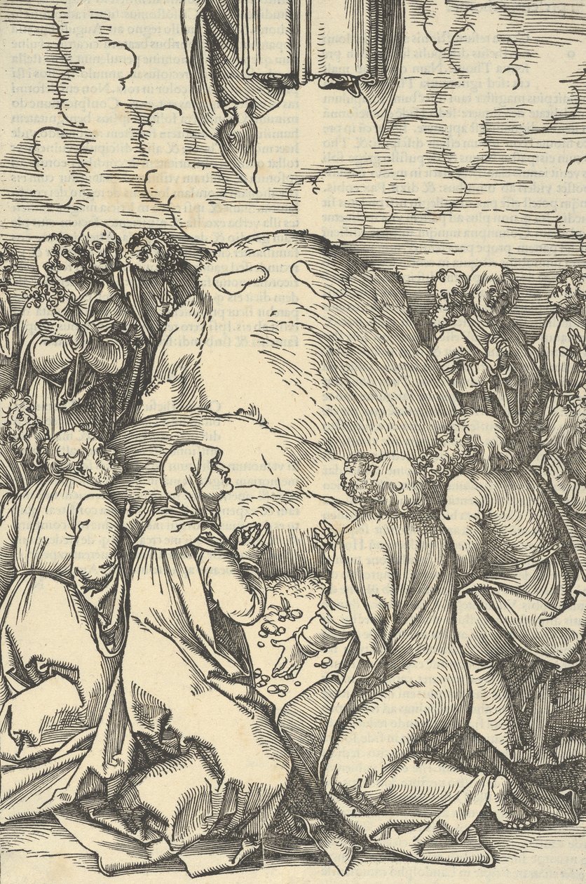 Die Himmelfahrt Christi, aus Speculum passionis domini nostri Ihesu Christi (1507) von Hans Schäufelein the Elder