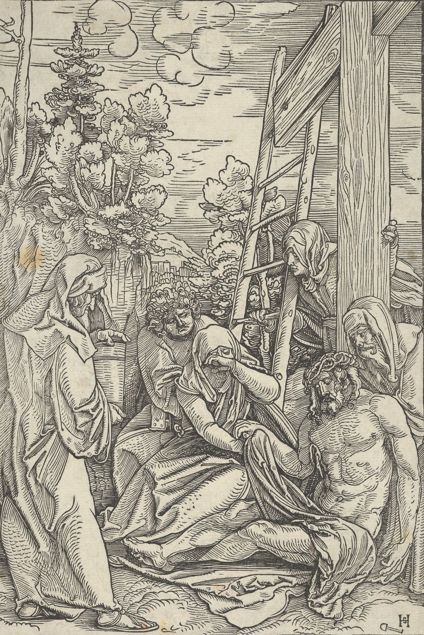 Die Klage, aus Das Leben Christi, ca. 1511-12 von Hans Schäufelein the Elder