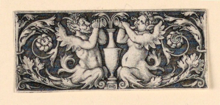 Fries mit einer Vase flankiert von männlichen und weiblichen Tritonen von Hans Sebald Beham