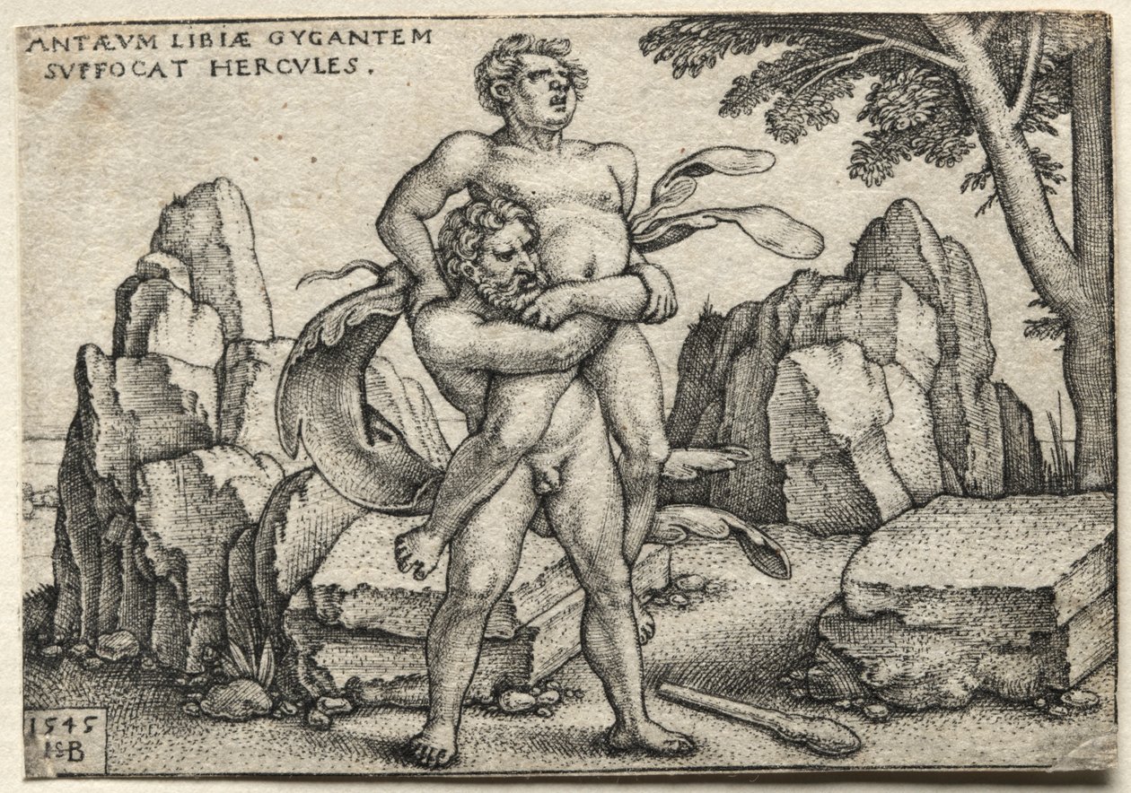 Herkules besiegt Antäus von Hans Sebald Beham