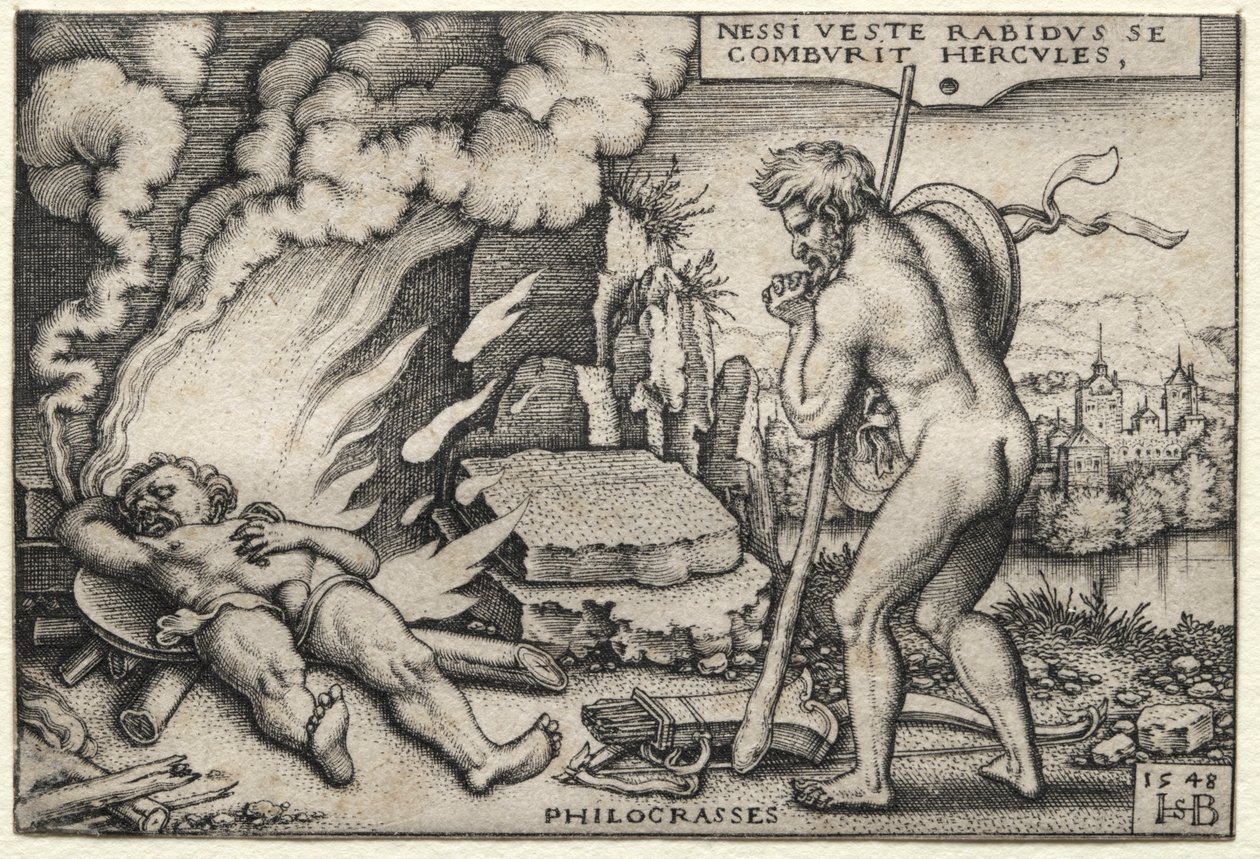 Herkules auf seinem Scheiterhaufen von Hans Sebald Beham