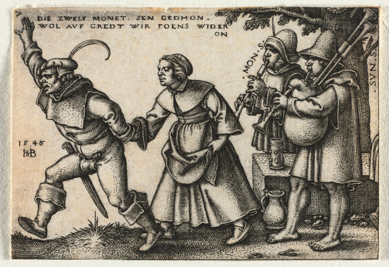 Die Bauernhochzeit oder die zwölf Monate: Nr. 7 von Hans Sebald Beham