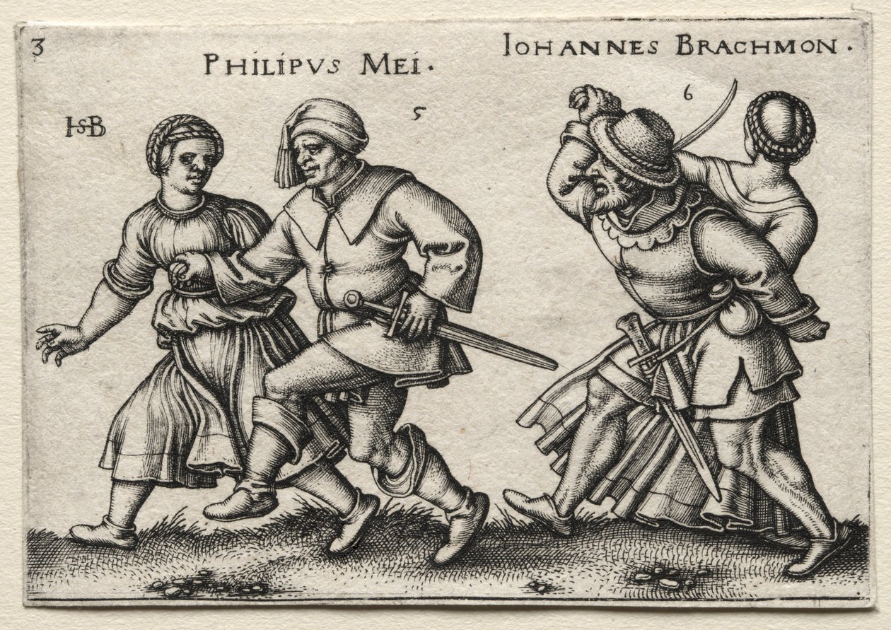 Die Dorffhochzeit: Philipus Mei Johannes Brachmon, 1546 von Hans Sebald Beham