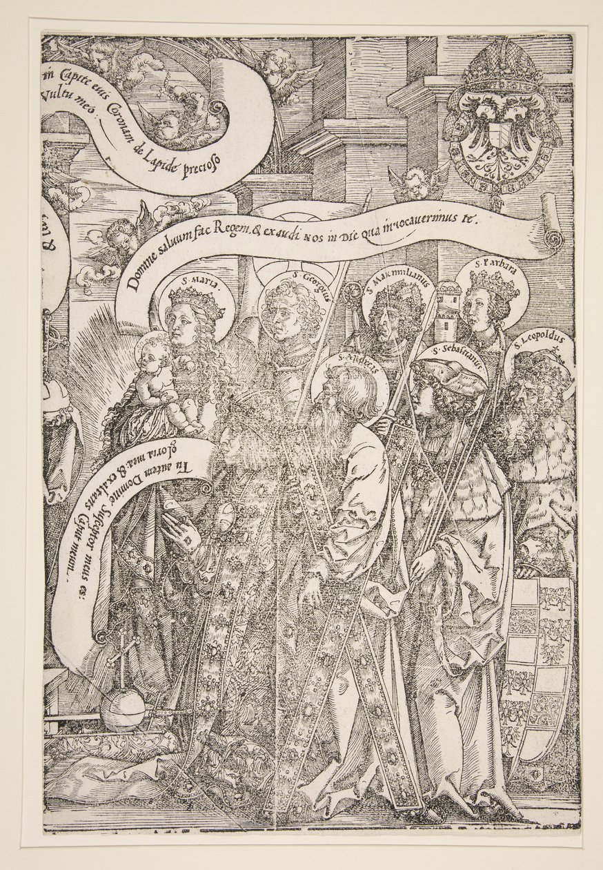 Die Jungfrau mit den Schutzheiligen von Maximilian von Hans Springinklee