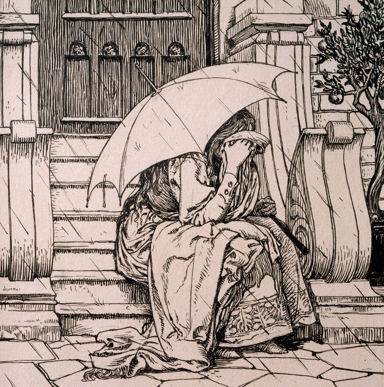 Illustration für ein Märchen von Hans Christian Andersen von Hans Tegner