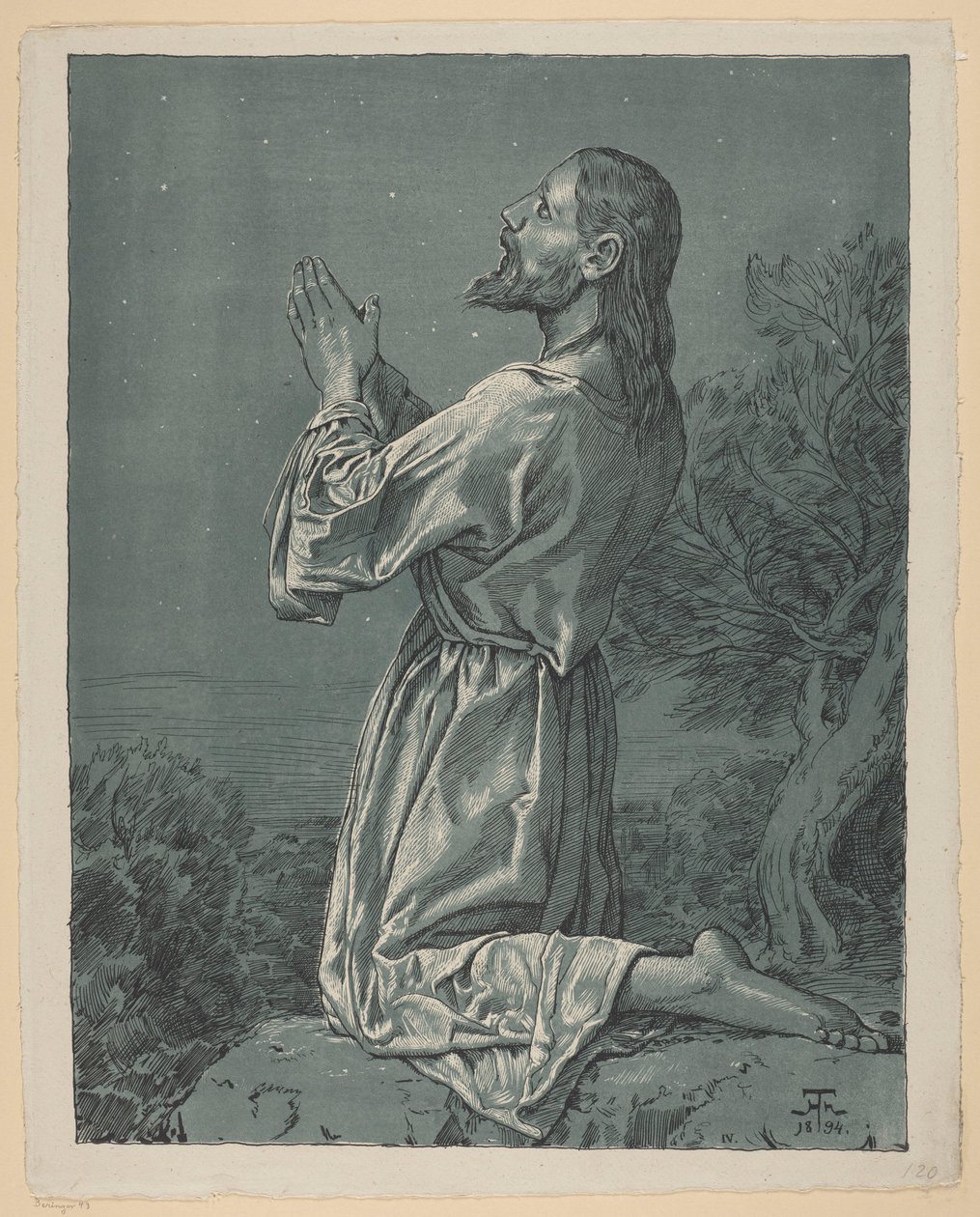 Christus betet im Garten Gethsemane von Hans Thoma