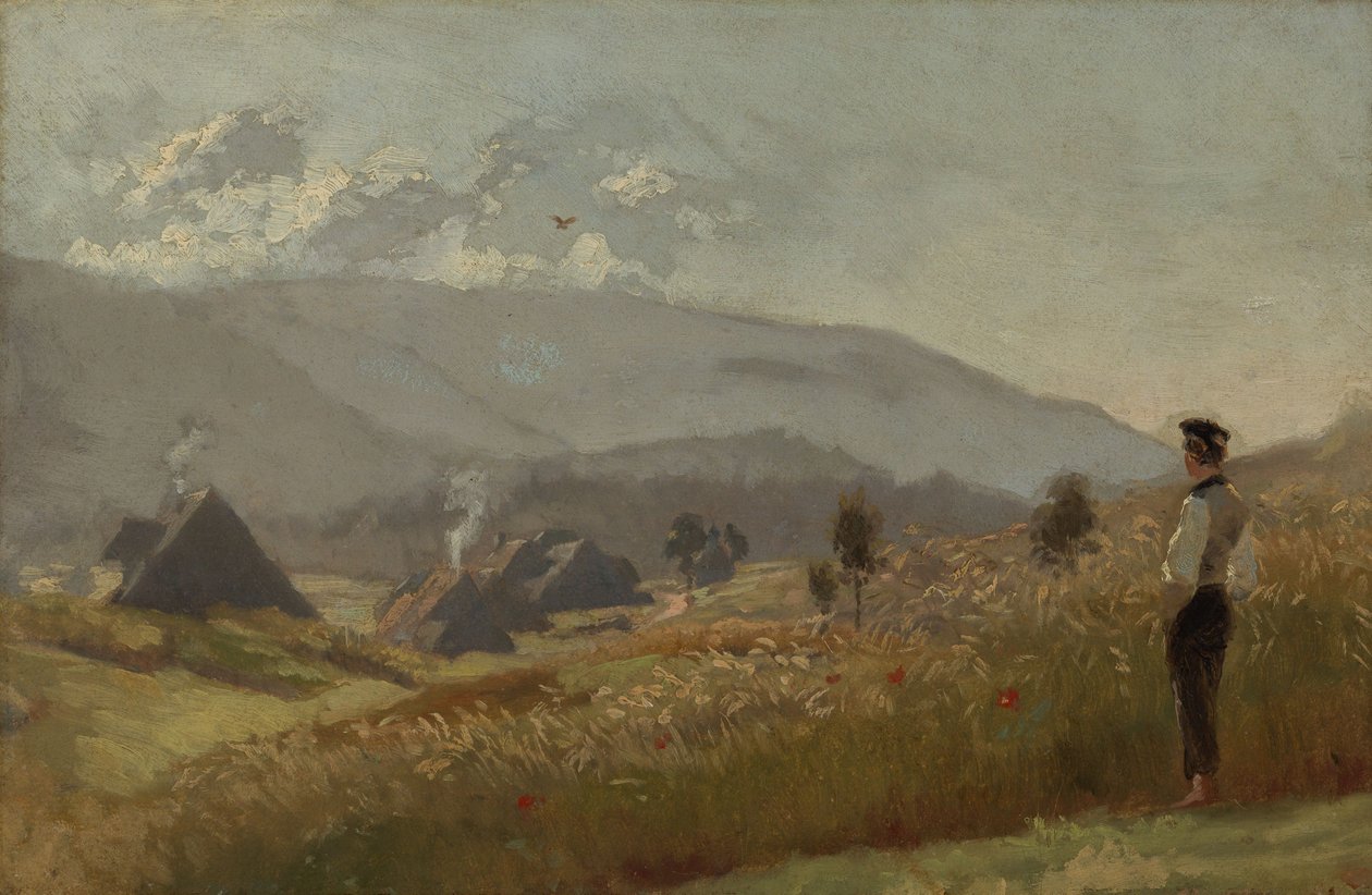Junger Bauer am Kornfeld von Hans Thoma