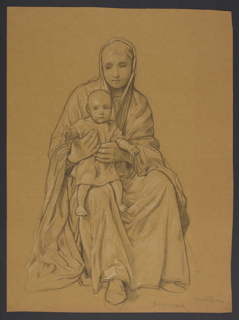 Maria mit Jesus auf dem Schoß von Hans Thoma