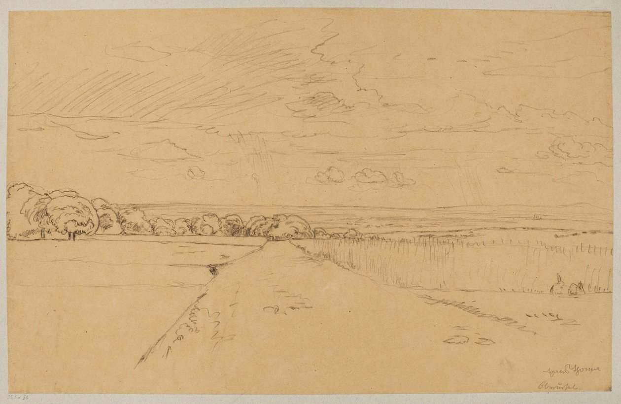 Landschaft mit Straße aus der Umgebung von Oberursel von Hans Thoma