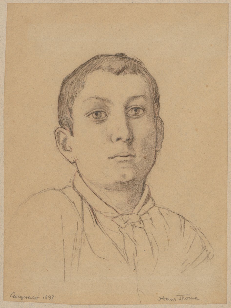 Büste eines italienischen Jungen aus Cargnaco von Hans Thoma