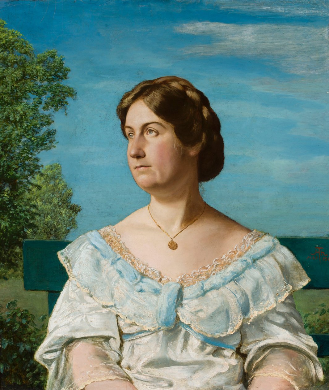 Porträt der Adoptivtochter des Künstlers - Elli Blaue von Hans Thoma