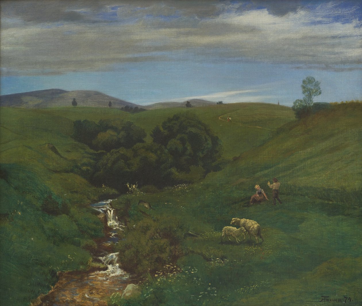 Schwarzwaldwiese bei Bernau von Hans Thoma