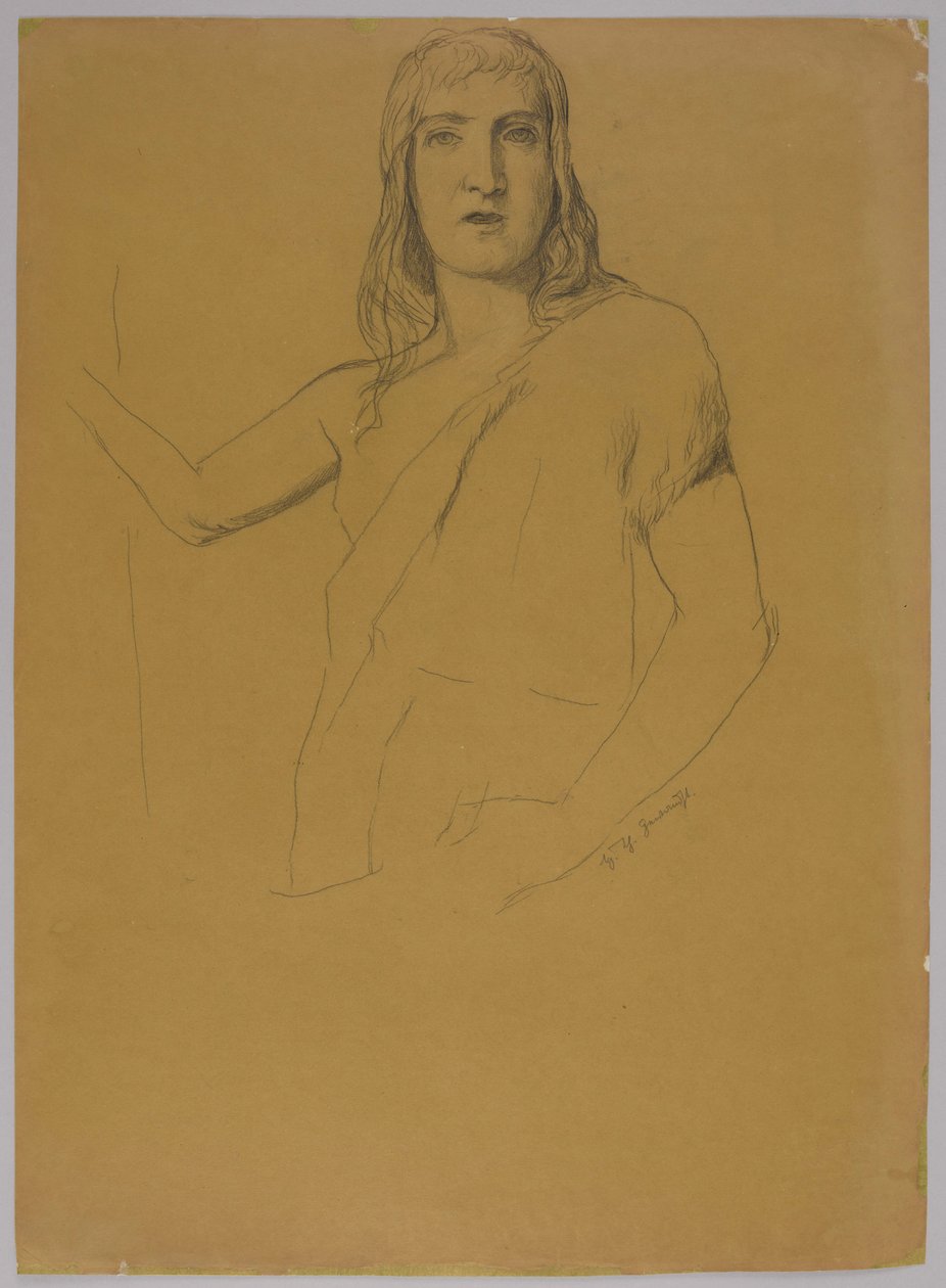 Studium der Figur des Hl. Johannes des Täufers von Hans Thoma