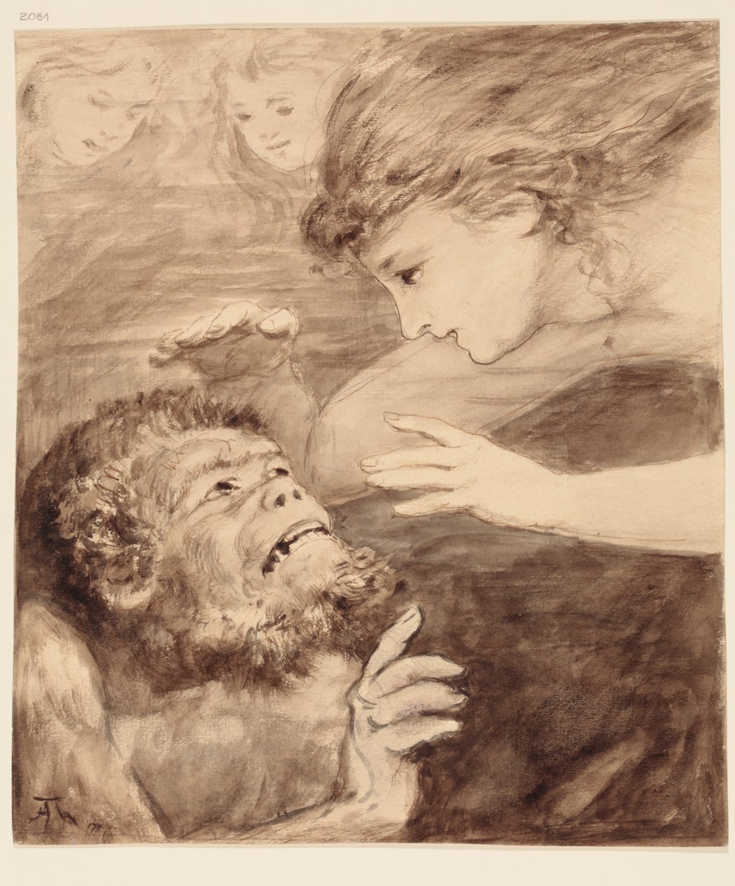 Die Rheintöchter und Alberich von Hans Thoma