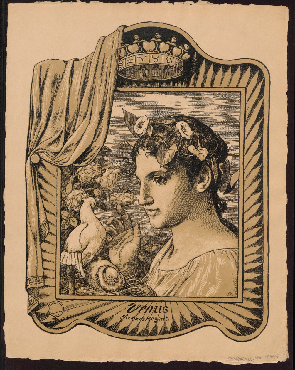 „Venus, Jahresregent“. Entwürfe für den „Immerwährenden Bilderkalender“, Teil II von Hans Thoma