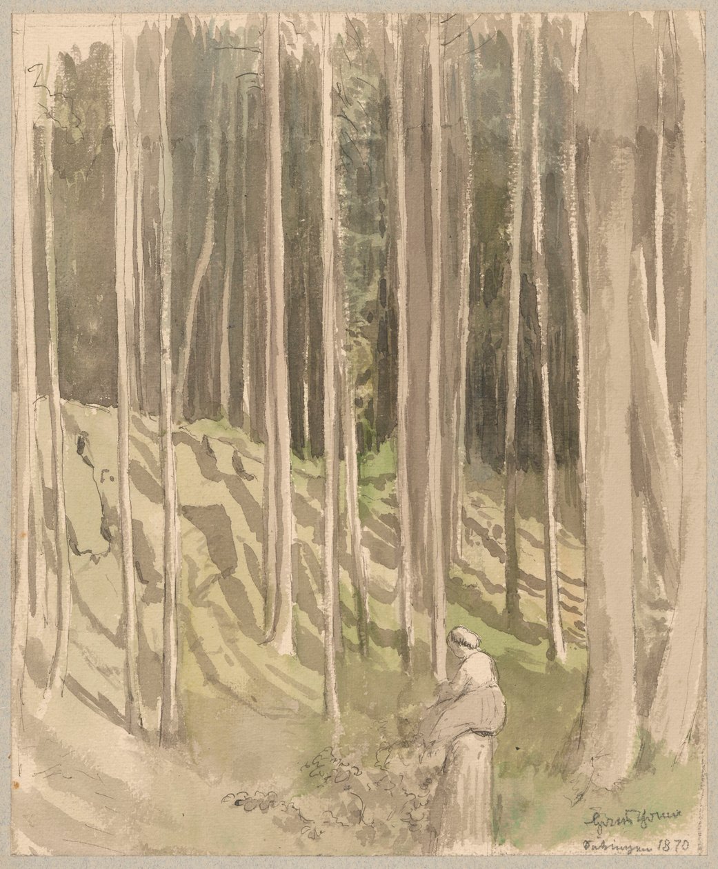 Waldansicht in Bad Säckingen von Hans Thoma