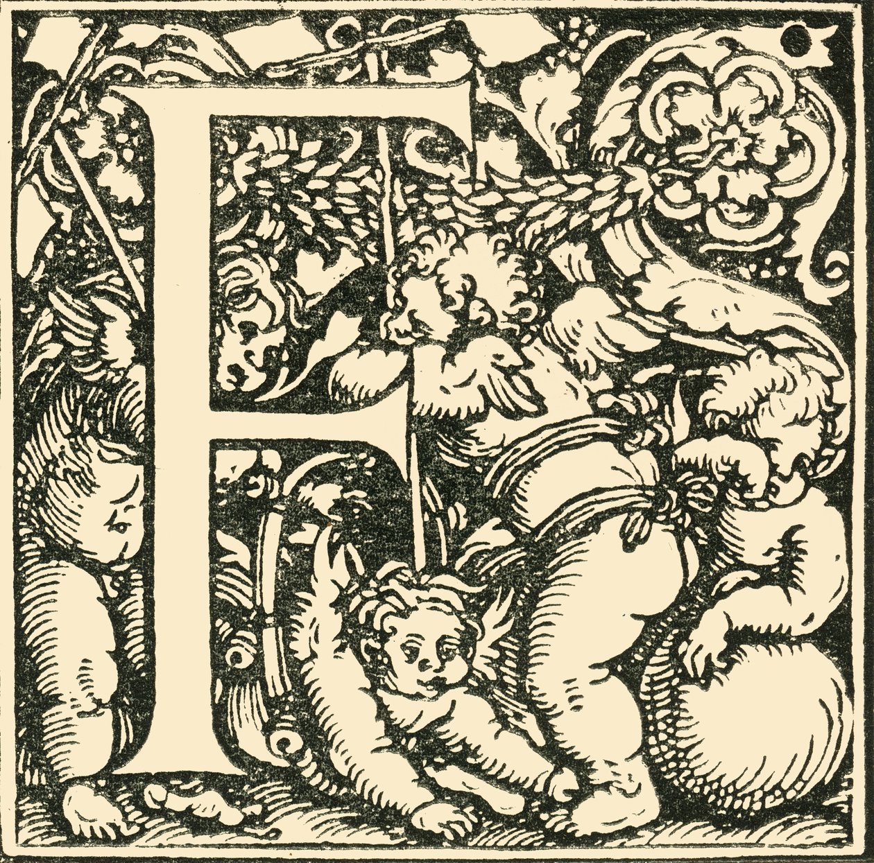 F - Ein Alphabet von Hans Weiditz, ca. 1520-1521, 1908 von Hans Weiditz