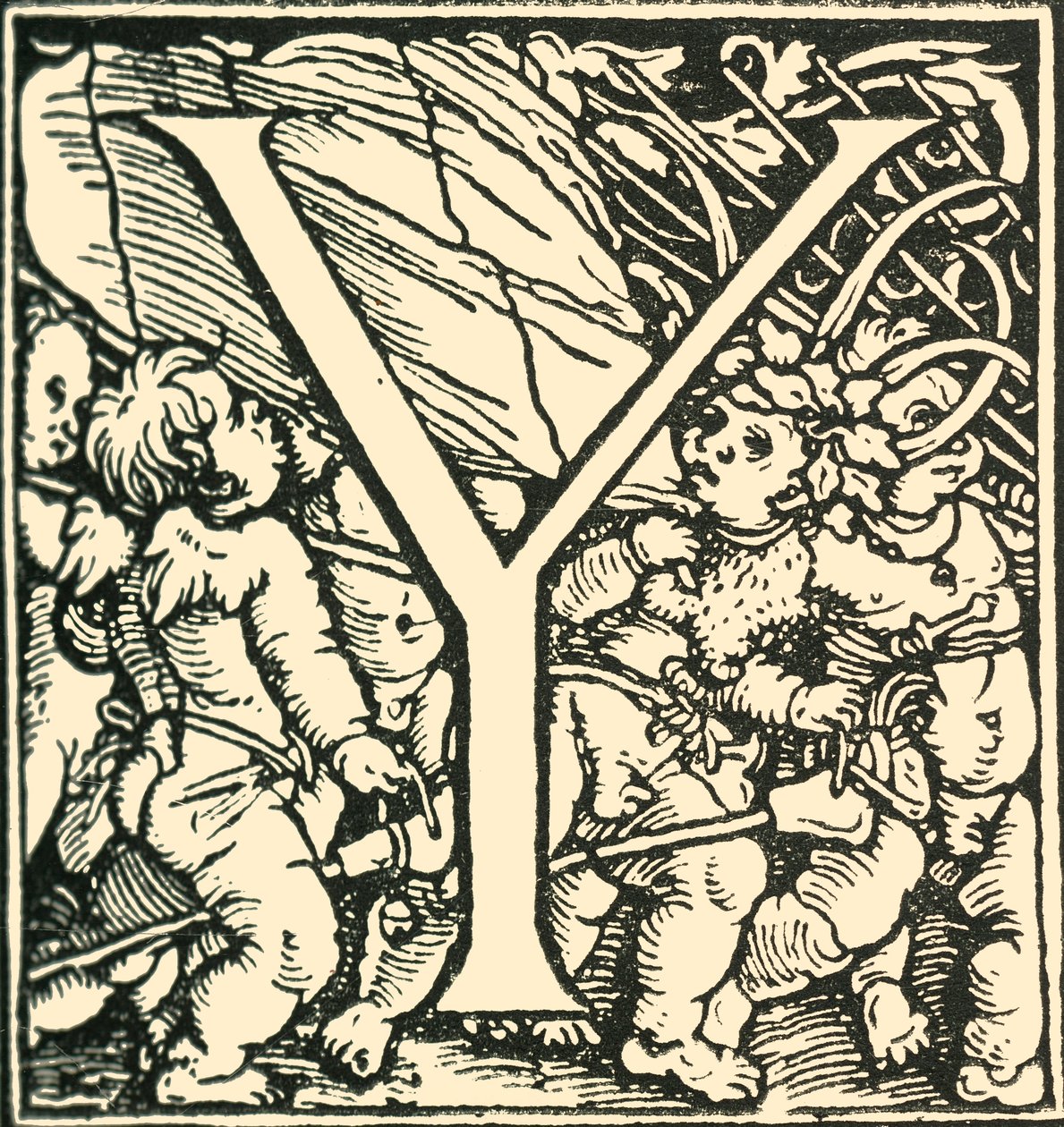 Y - Ein Alphabet von Hans Weiditz, um 1520-1521, 1908 von Hans Weiditz