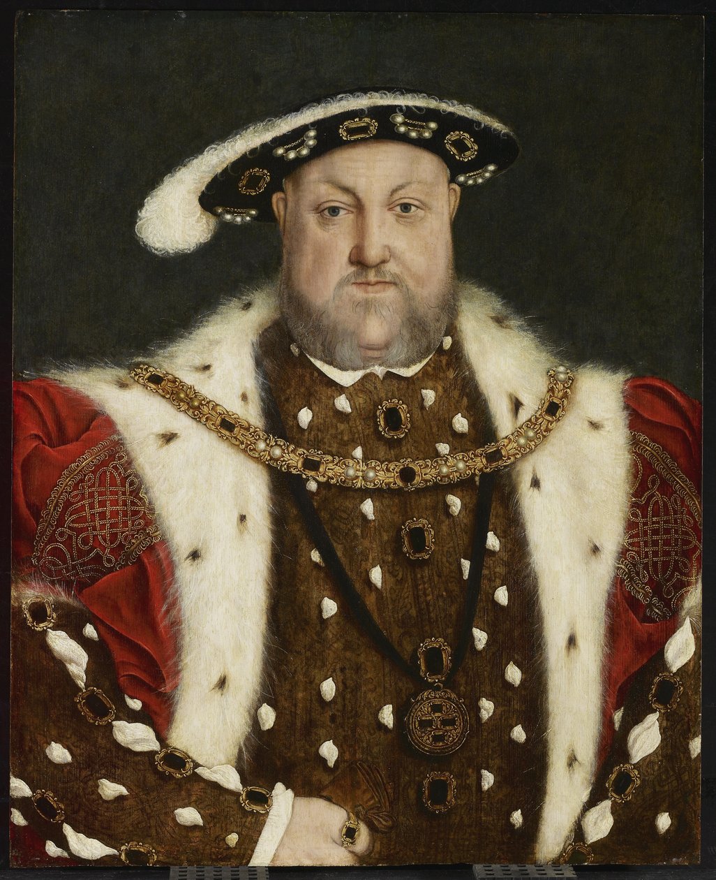 Porträt von Heinrich VIII. von Hans circle of Holbein the Younger
