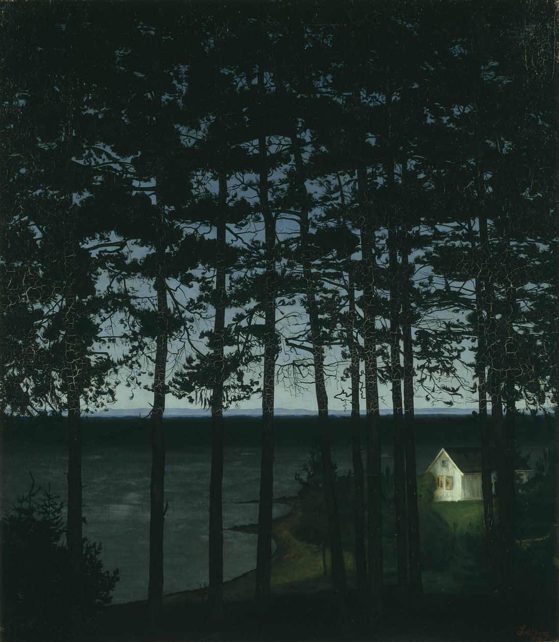 Fischerhütte, 1906 von Harald Oscar Sohlberg