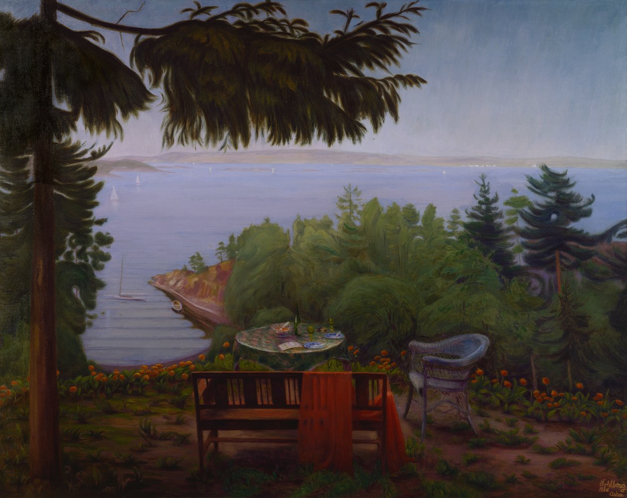 Sommerabend am Oslofjord von Harald Oscar Sohlberg