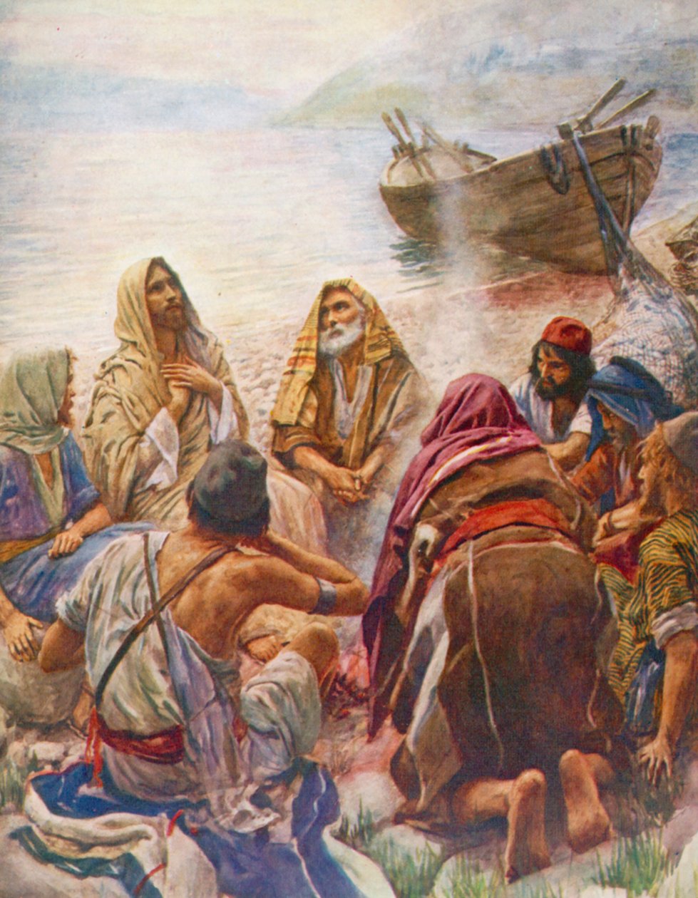 "Liebst du mich?" Johannes 21 von Harold Copping