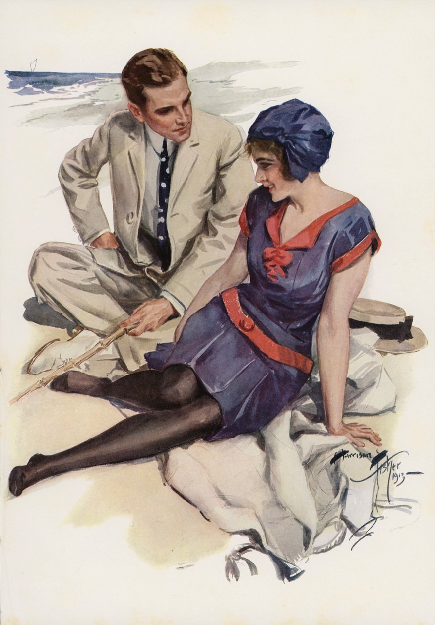 Der Abschied des Sommermädchens von Harrison Fisher