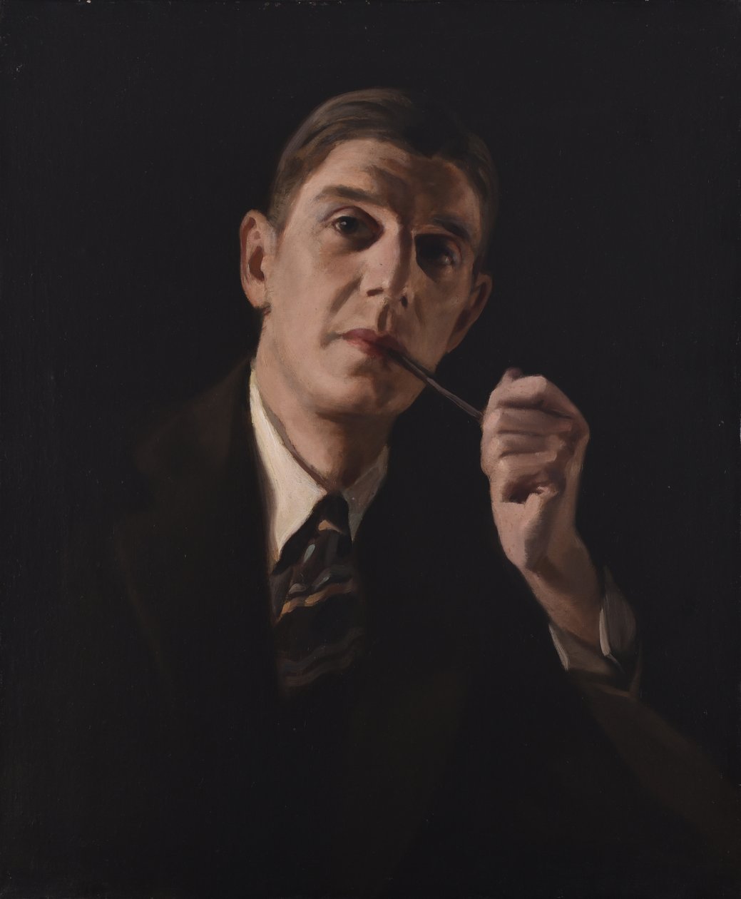 Porträt eines Mannes, der eine Pfeife raucht von Harry Dixon