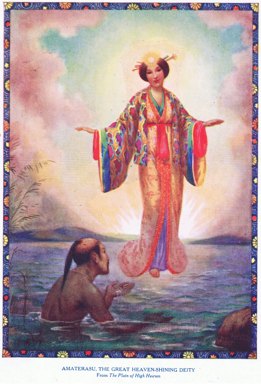 Amaterasu, die große himmelstrahlende Gottheit (aus der Ebene des hohen Himmels) von Harry George Theaker